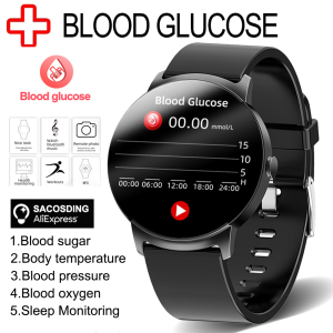 Renewed Vitality Outlet Ready Stock  XIAOMI 2023 New NFC Non-Invasive Blood Glucose Smart Watch Men Theometer Heart Rate Health Monitor IP68 Waterproof Smart Watch