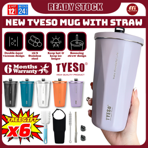 Tyeso Coffee Mug 600ml Tumbler With 6xFree Gift 304 Stainless Steel Water Bottle Theos Insulated Cup Botol Air 保温杯