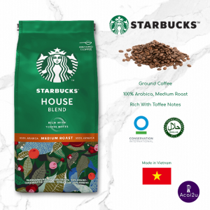 Serenity Health Boutique Starbucks House Blend Medium Roast Ground Coffee 200g 100 Arabica