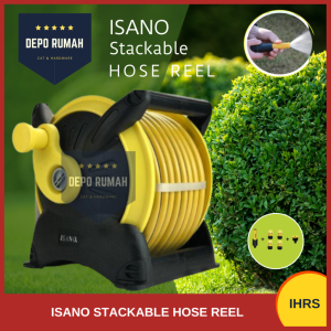 Metal Mart ISANO Hose Reel Set 20M  15M Outdoor Garden Hose with Accessories 12 hose