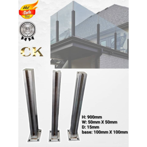 Metal Mart SUS304 GLASS BALUSTRADE RAILING POST UHL