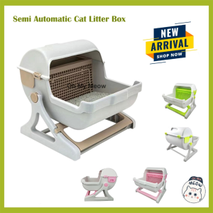 Mountain Village Rice Girl (2.2 CNY SALE) Semi-Automatic Cat Litter Box Luxury Cat Toilet  One Touch Cat Toilet