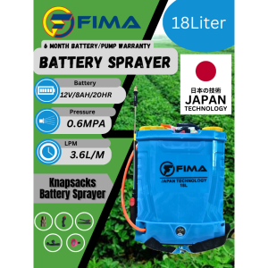 Metal Mart FIMA 18L Pam Racun Bateri Pump Racun Batteri Heavy Duty Rechargeable Battery Knapsack Sprayer Chemical