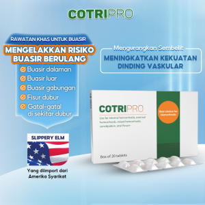 Kapsul Buasir Tablets CotriPro Kecut Buasir Mengurangkan Risiko Buasir Berulang Meningkatkan Kekuatan Dinding Vena