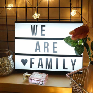 SapphireShops Hari Raya Gift led Lightbox Led Box Alphabet Light Message Box DIY Light Box Letters Cinematic LED Message Board