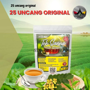 千莲养生 Readystok  Daun sanna Shucom Herbs 25 Uncang Original + 5 uncang percuma ( 1 uncang berat 3.3g)