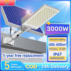 Bright Cabin Lamp Solar light outdoor lighting 3000W Metal lamp body IP67 waterproof light lampu Street light lampu solar
