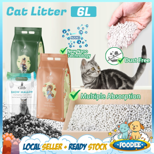Mountain Village Rice Girl POODEE 6L Nano Technology Natural Material Snow Mallow Cat Litter Odorless Toilet Flushable No Dust Clumping Cat Litter
