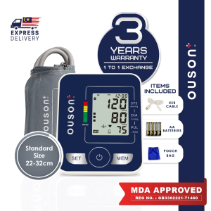 Renewed Vitality Outlet Ouson Digital Blood Pressure And Heart Beat Monitor With A Cuff Lcd Display Support 2 Users Mesin Tekanan Darah