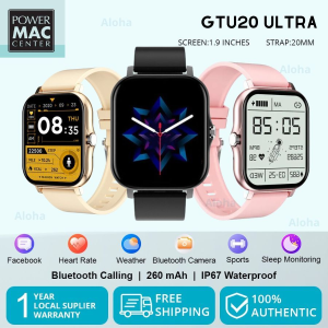 Renewed Vitality Outlet GT20 ULTRA SMART WATCH Blood Pressure IP67 Waterproof Blood Oxygen Heart Rate Monitoring Bluetooth Calling