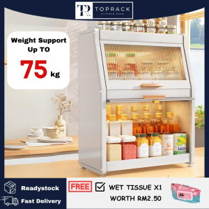 Lunn Kitchen Spice Rack Rak Dapur Rak Rempah Seasoning rak bertingkat Storage Rack Rak Dapur Serbaguna Rack Shelf HL9072