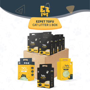 【1 Carton】EzPet  Mixed Tofu Cat Litter Pasir Kucing Tofu Cat Litter Toilet Kucing Toufu Cat Sand To Fu Cat Litter 豆腐猫砂