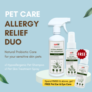 Mountain Village Rice Girl ☃OOMMI Probiotics Allergy Duo (Pets) – Pet Hypoallergenic Shampoo 500ML + Treatment Spray 60ML Skin Allergies l Sensitive❃