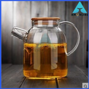 Lunn ❃KL ready stock-1.8L Glass Teapot with Bamboo Lid teko茶壶★