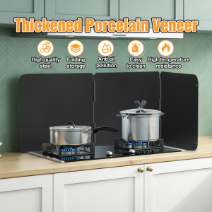 Lunn Kitchen Stainless Steel Oil Baffle 304 Stainless Steel for Cooking Wind and Oil Splash Baffle Gas stove heat insulat oil baffle