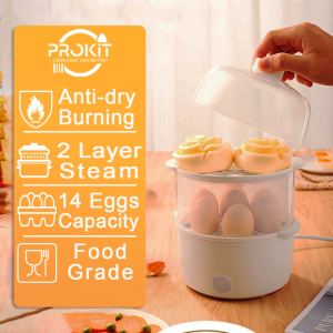 lunn ☜Double Layer Egg Steamer Small Automatic Household Boiled Egg Fantastic Product Cooking Integrated Multifunctional Small Household Appliances Generation✳