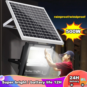 Bright Cabin READY STOCK Solar Light 1000W lampu Solar outdoor lighting LED  Solar Spotlight IP67 Waterproof Remote garden Light