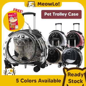 Mountain Village Rice Girl Pet Trolley Case Transparent Cat Bag Pet Carrier Backpack Trolley Cag Bag Bubble Box Pet Outing Cage Dog Travel Bag