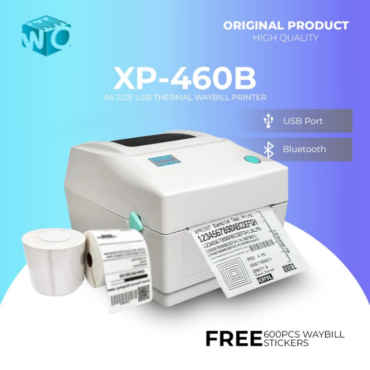 Xprinter Xp 460b Waybill Thermal Printer A6 Bluetoothusb Printer Shipping Label Barcode Printer 