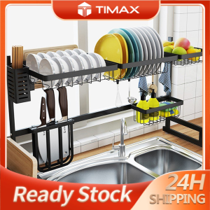 Lunn Stainless Steel Rak Dapur Stainless Steel Sink Dish Rack Rak Pinggan Sinki Dish Drainer Rak Kitchen Organiz