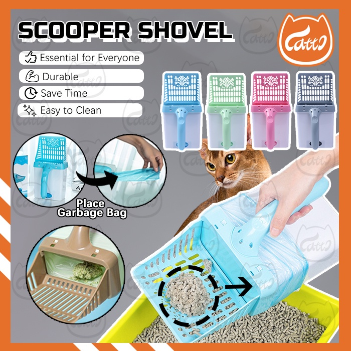 Mountain Village Rice Girl CATTO Handy Kitten Sand Waste Shovel Plastic ...