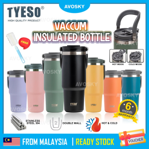 Tyeso Water Tumbler With Handle 6007509001200ml Stainless Insulated Theos Flask Bottle Botol Air Tahan Sejuk 保温杯