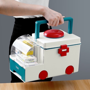 Renewed Vitality Outlet (Ready Stock)YOLO Multifunctional First-Aid-Kit Medicine Cabinet Emergency Storage Box 药箱家用医药箱多功能药盒收纳家庭急救箱带药家庭医用箱大号