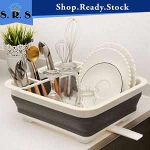 Lunn SRSFoldable Dish Rack Kitchen Storage Holder Drainer Bowl Tableware Plate Portable Drying Rack Home Shelf