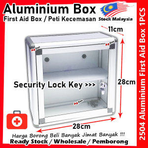 Renewed Vitality Outlet Transparent Aluminium First Aid Box Security Lock Key  Peti Kecemasan  透明铝药箱收纳盒#Aid #Peti #Kecemasan #药箱收纳盒
