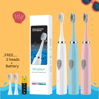 Electric Toothbrush for Men and Women Adult Non-Rechargeable Soft Fur Full-Automatic Waterproof Coupl lightweight easy to grips