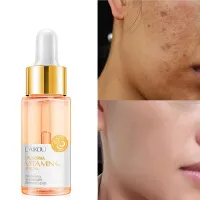 LAIKOU Natural Vitamin C Serum Brighten Face Skin Care Fade Dark Spots Freckle Anti-Aging Whitening Serum Skin Care Essence -17ml