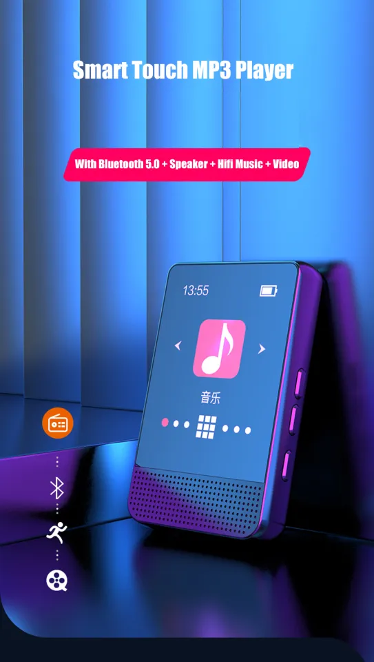 Bluetooth MP4 Player Touch Screen 4GB 8GB 16GB Music video Player FM Radio  Video Player E
