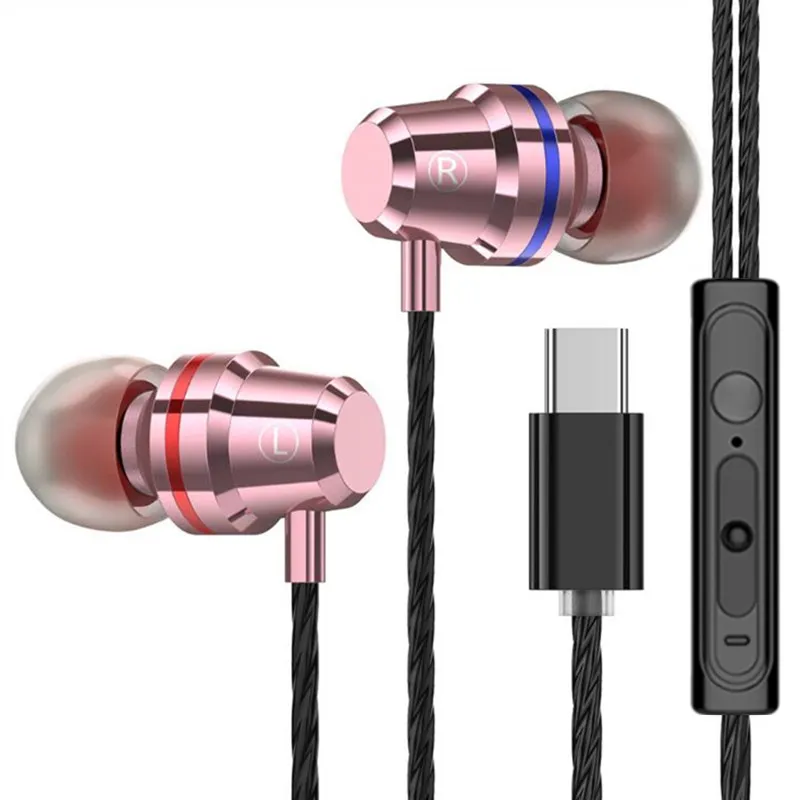 Wired Earphones 4d Headphones DISOUR Type-C Metal Wired