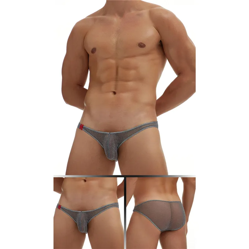 Happybuyner Sport Breathable Mens See-through Briefs Pouch