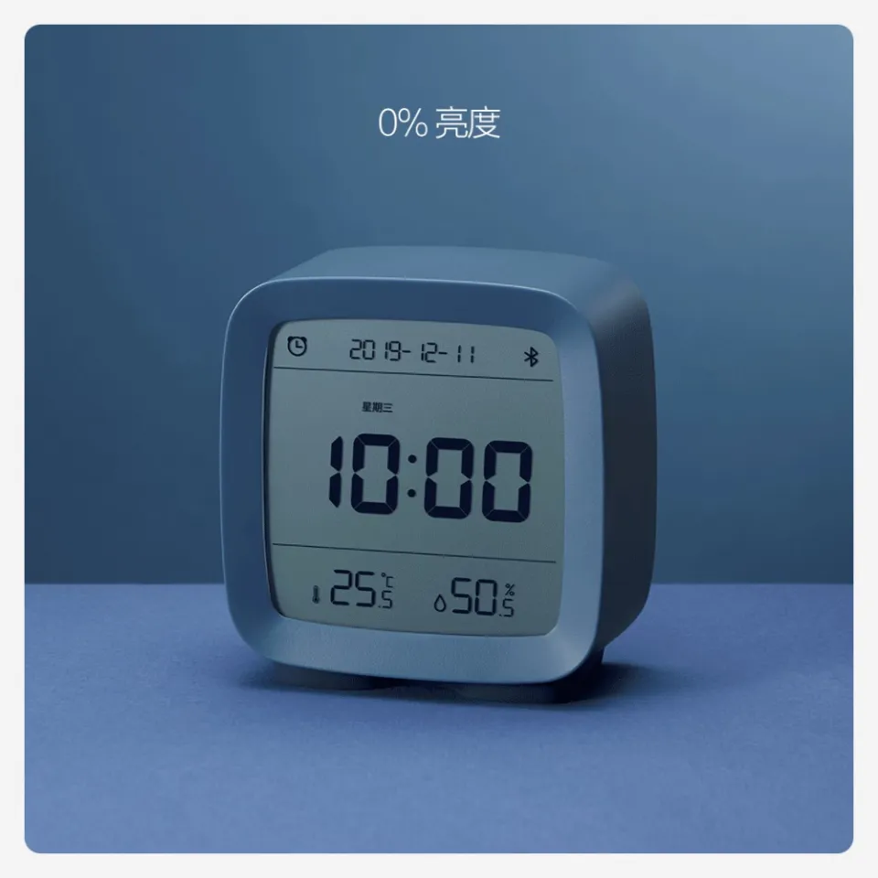 Reloj Despertador Inteligente Qingping Bluetooth - Muestra Hora, Fecha, Temperatura Y Humedad, Compatible Con Mi Home