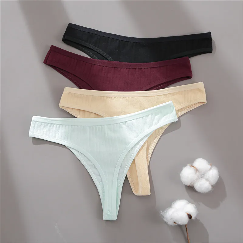  Aogda Thong for Women Cotton Underwear Low Rise