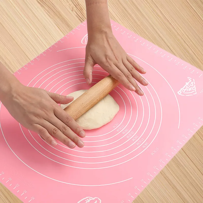 Multicolor Silicone Baking Mat 70/50/40cm Sheet Pizza Dough Mat