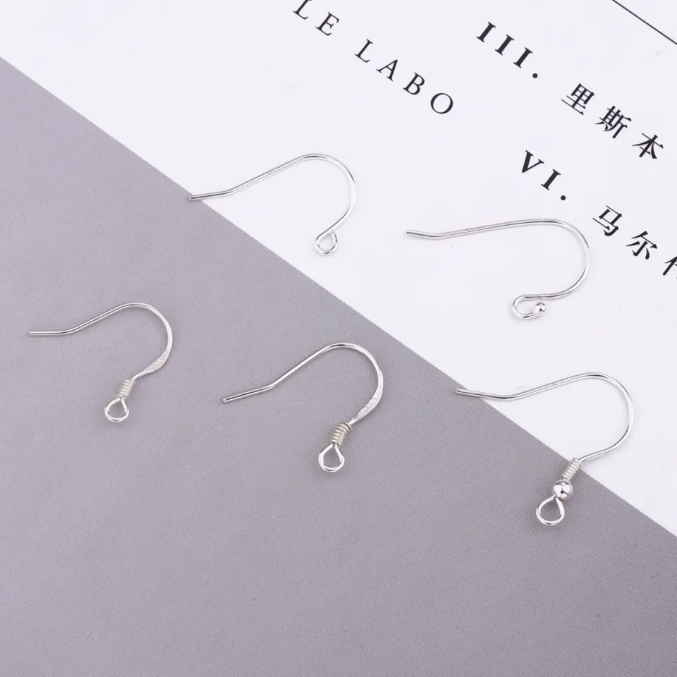 925 Sterling Earring Making Kit Sterling Silver 6pcs/Bag 925