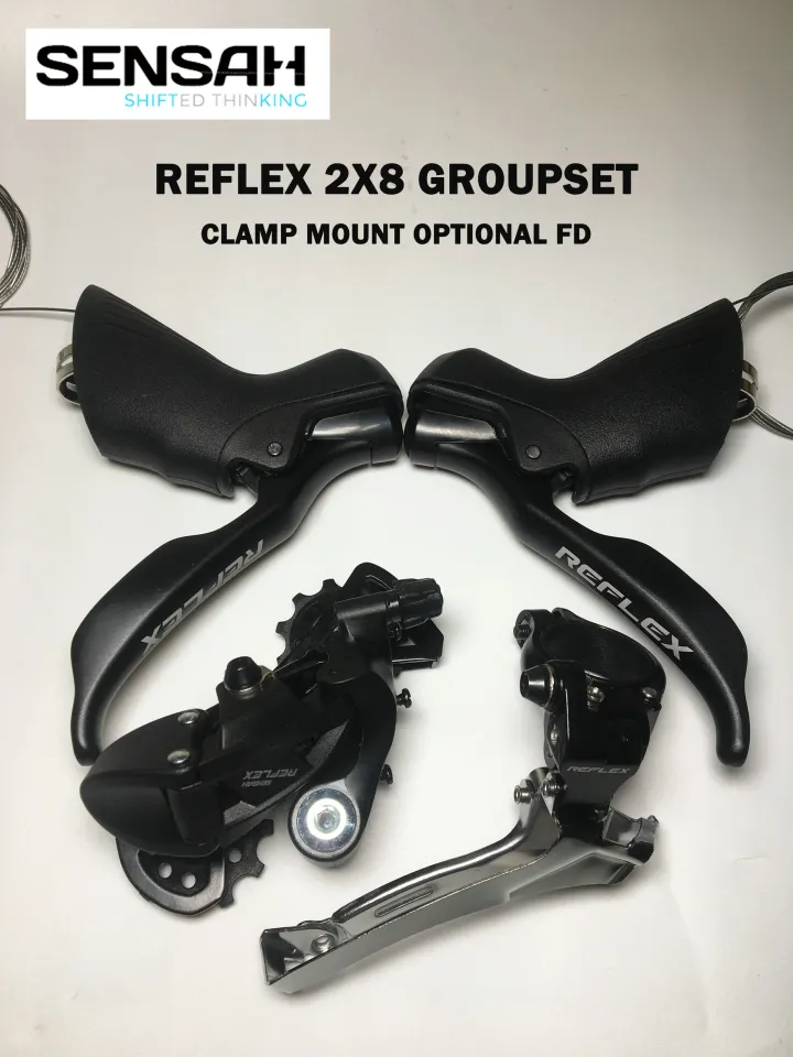 SENSAH groupset REFLEX 2x8 speed brake lever for road bike shifter bicycle  derailleurs compatible Sora Tiagra Claris sensah pro gift