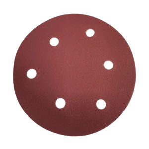 5 "6 Hole Round Flocking Sandpaper Dry Sandpaper Pneumatic Car Sanding Sandpaper Disc Self Adhesive
