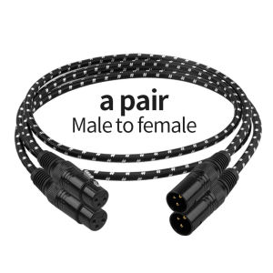 TODN HIFI xlr audio cable Stereo high purity 6N OFC gold-plated xlr plug Male to female for microphone mixer