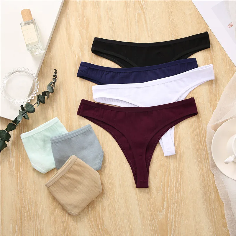 3Pcs/1pc Women Underpants Cotton Panties Comfortable Low-Rise