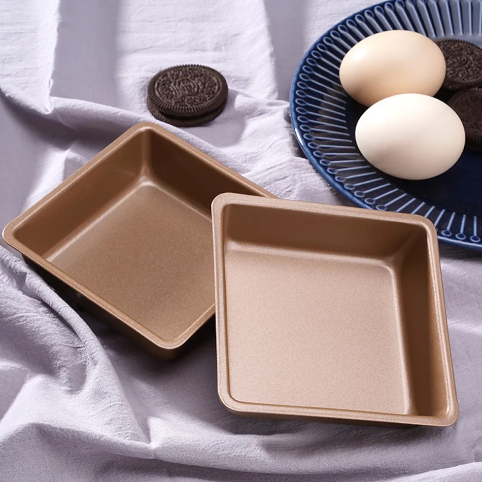 Inch Square Mini Cake Mold Non-Stick Bread Pizza Baking Tray
