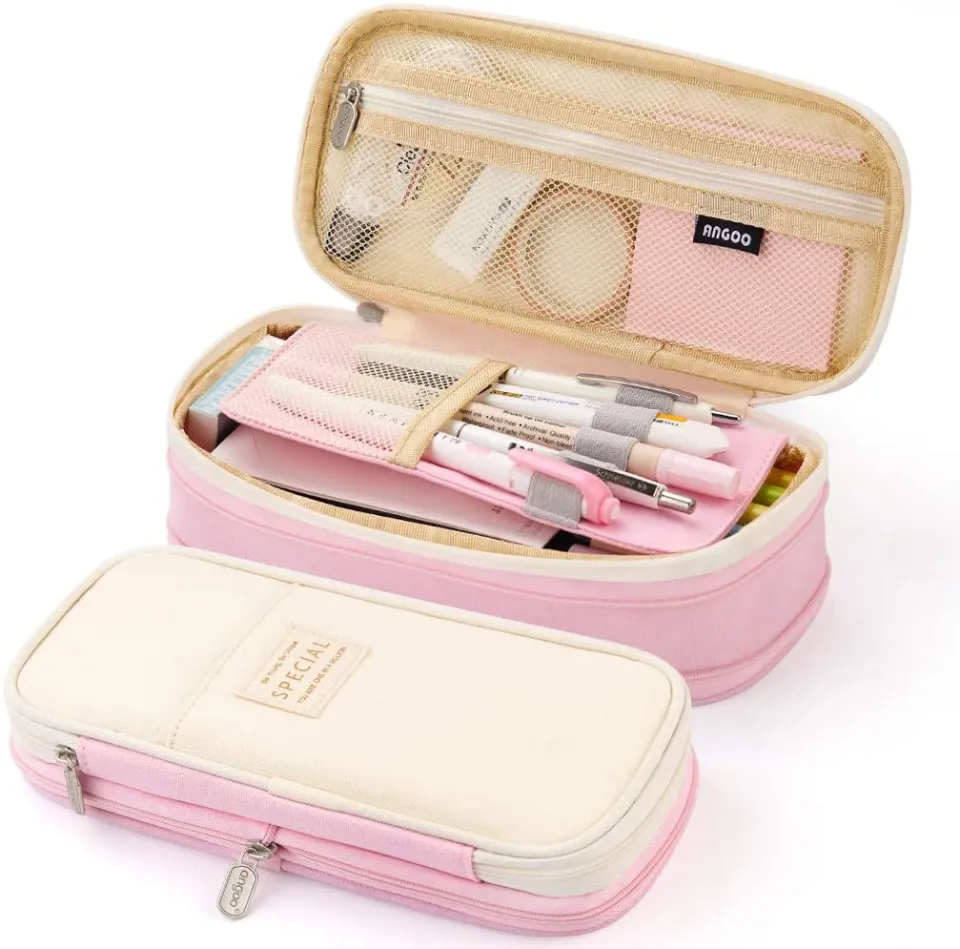 Large Capacity 5-Layered Pencil Bags Kawaii Front Pocket Pencil Pouch Boys Girls School Stationery Gifts Creative Pencil Case