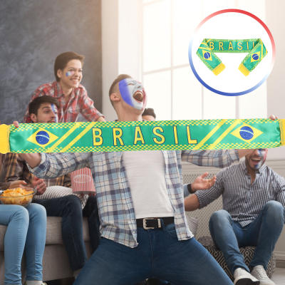 【Hot item】 2 Pcs Fans Scarf Football Knit Scarfs Soccer Sports Gift National Scarves