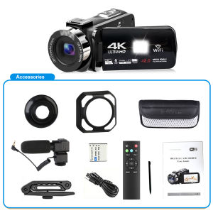4K Digital Camera 48MP 60FPS Auto Focus 16X Zoom Camcorder New Recording Video Camera Handheld High Definition DV Camera