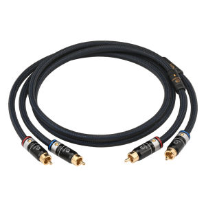 ERUMPENT One Pair RCA Audio Cable HiFi Stereo OCC Silver Plated 2RCA to 2RCA Interconnect Cable for Amplifier DVD
