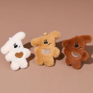 ZEEMIN Christmas Cartoon Love Teddy Bear Tilted Plush Pendant Student Schoolbag Decoration Plush Keychain Brooch Childrens Daily Surprise Gift