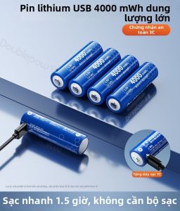 Doublepow | Pin Sạc Lại Lithium AA/AAA Dung Lượng Cao Nạp Nhanh 1.5v