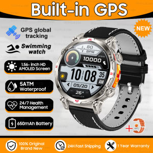 2025New Outdoors Military GPS SmartWatch Built-in Dual-Band GPS Compass Altimeter Chat GPT 5ATM Waterproof Sports Smartwatch Men